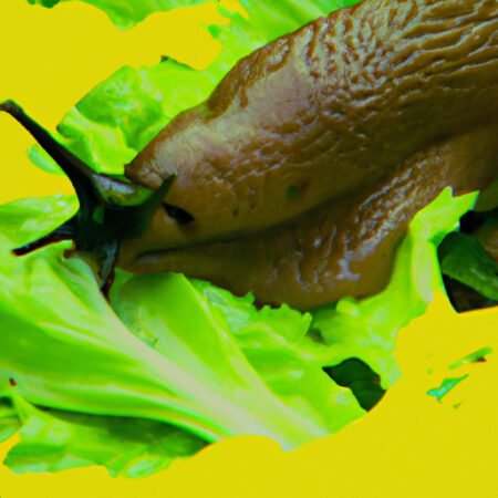 A giant slug eating my lettuces